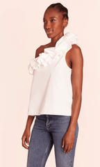 Amanda Uprichard Hermosa Top in White