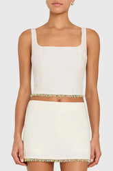 Amanda Uprichard Jace Top in Ivory