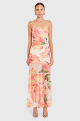 Amanda Uprichard Leo Maxi Dress in Hibiscus