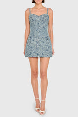 Amanda Uprichard Lupita Skort Romper in Vintage Wash