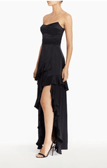 Amanda Uprichard Magnolia Maxi Dress in Black