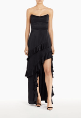 Amanda Uprichard Magnolia Maxi Dress in Black