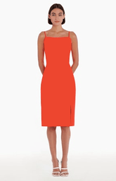 Amanda Uprichard Perkins Dress in Crimson