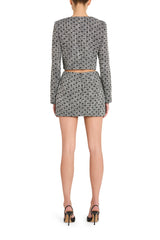 Amanda Uprichard Puzzle Skort in Polkadot Tweed