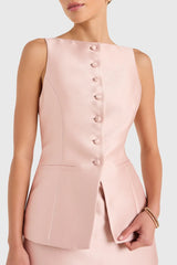 Amanda Uprichard Raleigh Romper in Mochi