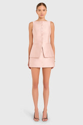 Amanda Uprichard Raleigh Romper in Mochi