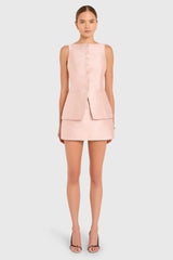 Amanda Uprichard Raleigh Romper in Mochi