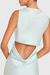 Amanda Uprichard Roslyn Gown in Celadon