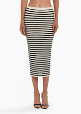 Amanda Uprichard Seine Skirt in Black Cream
