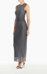 Amanda Uprichard Sleeveless Lyle Midi Dress in Grey