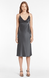 Amanda Uprichard Tayce SIlk Dress in Zinc