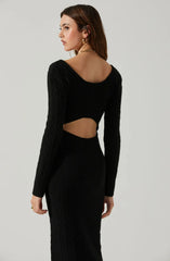 ASTR Regina Sweater Dress in Black