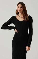 ASTR Regina Sweater Dress in Black
