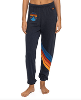 Aviator Nation All Seasons Circle Chevron Sweatpant in Charcoal
