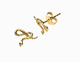 Awe Inspired Snake Stud Earrings in 14k Yellow Gold Vermeil