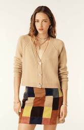 ba&sh Carila Cardigan in Camel