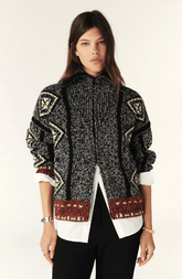 ba&sh Inacio Cardigan in Gris