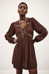 ba&sh Tay Dress in Chocolate