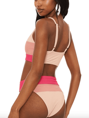 Beach Riot Alexis Bottom in Rouge Colorblock