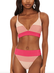 Beach Riot Alexis Bottom in Rouge Colorblock