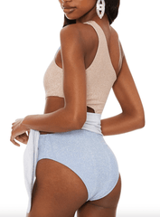 Beach Riot Carlie One Piece in Frost Colorblock