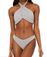 Beach Riot Jessica Top in Silver Shine