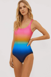 Beach Riot Linda One Piece in Ocean Sunset