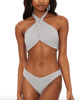 Beach Riot Vanessa Bottoms in Silver Shine