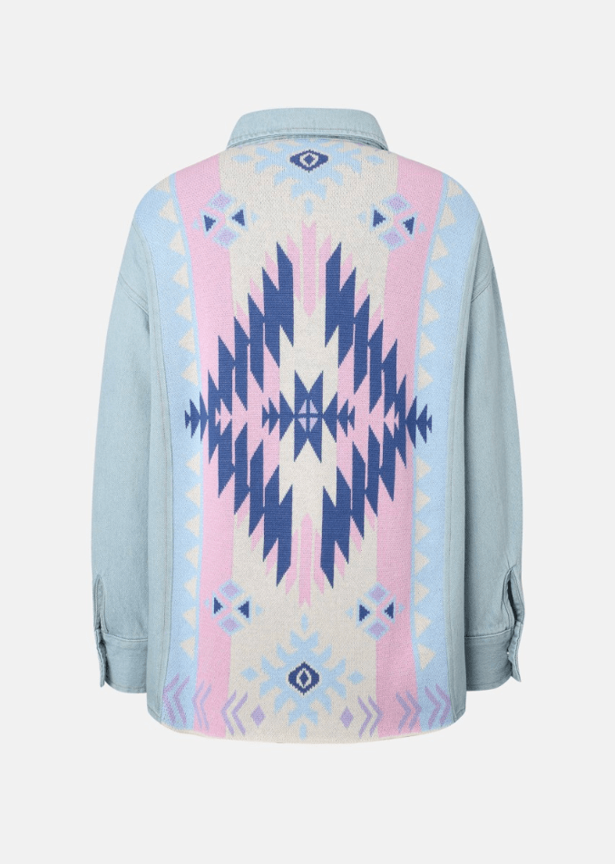 Berenice Cienna Denim Shirt in Light Denim Blue