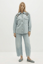 Berenice Cienna Denim Shirt in Light Denim Blue