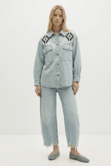 Berenice Cienna Denim Shirt in Light Denim Blue