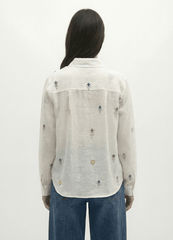 Berenice Cool Peace Linen Shirt in Off White