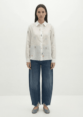 Berenice Cool Peace Linen Shirt in Off White