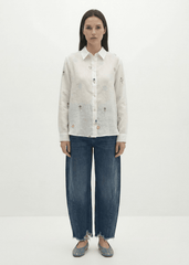 Berenice Cool Peace Linen Shirt in Off White