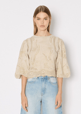 Berenice Ctrinity Top in Light Khaki