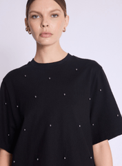 Berenice Enzo Oversize Pearl Tee in Black Forest