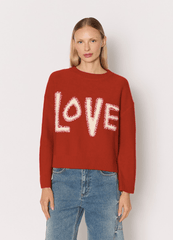 Berenice My Cool Over Pullover in Cherry Red