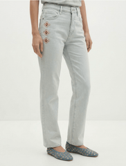 Berenice Phoenix Straight Leg Jean in Light Blue Denim