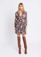 Berenice Rayan Dress in Gold Print