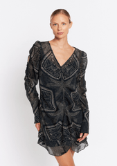Berenice Ruvi Printed Dress with Ruffles in Tamaya