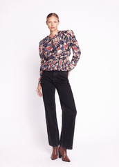 Berenice Twenties Long Sleeve Top in Gold Print