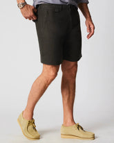 Billy Reid Linen Moore Short in Steel Grey