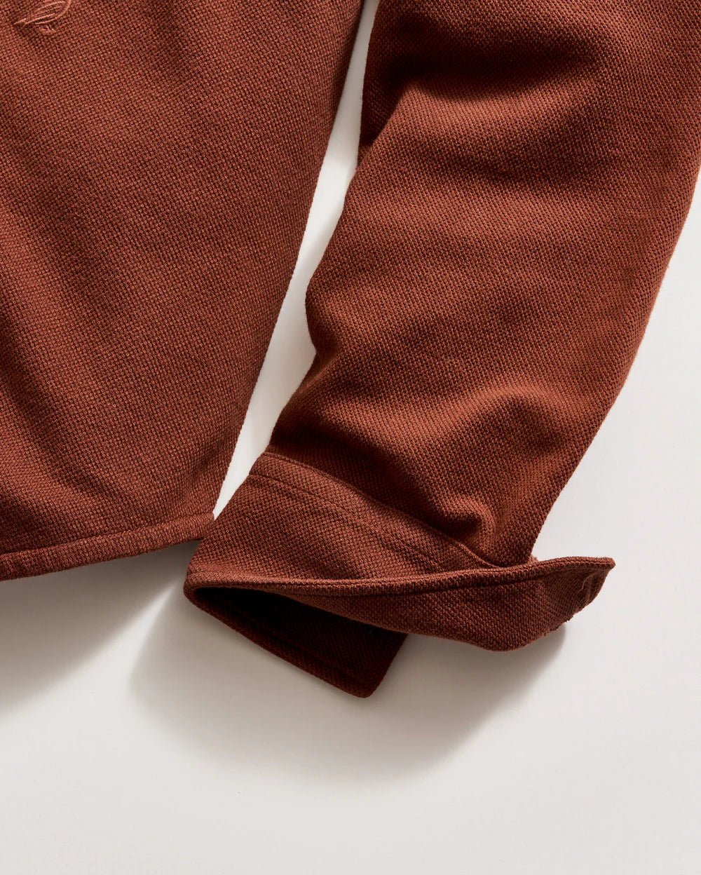 Billy Reid Long Sleeve Knit Yellowhammer Shirt in Cinnamon