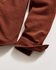 Billy Reid Long Sleeve Knit Yellowhammer Shirt in Cinnamon