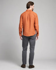 Billy Reid Tuscumbia Line Shirt Button Down in Umber