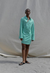Birgitte Herskind Dorothea Dress in Green Stripe