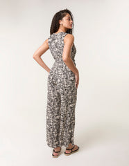Sleeveless Belted Jumpsuit