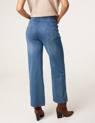 Elasticated Waist Jeans With Tie