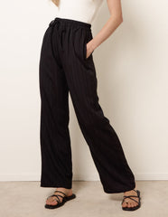 Drawstring Wide Leg Trousers