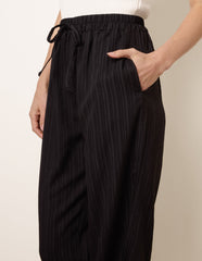 Drawstring Wide Leg Trousers